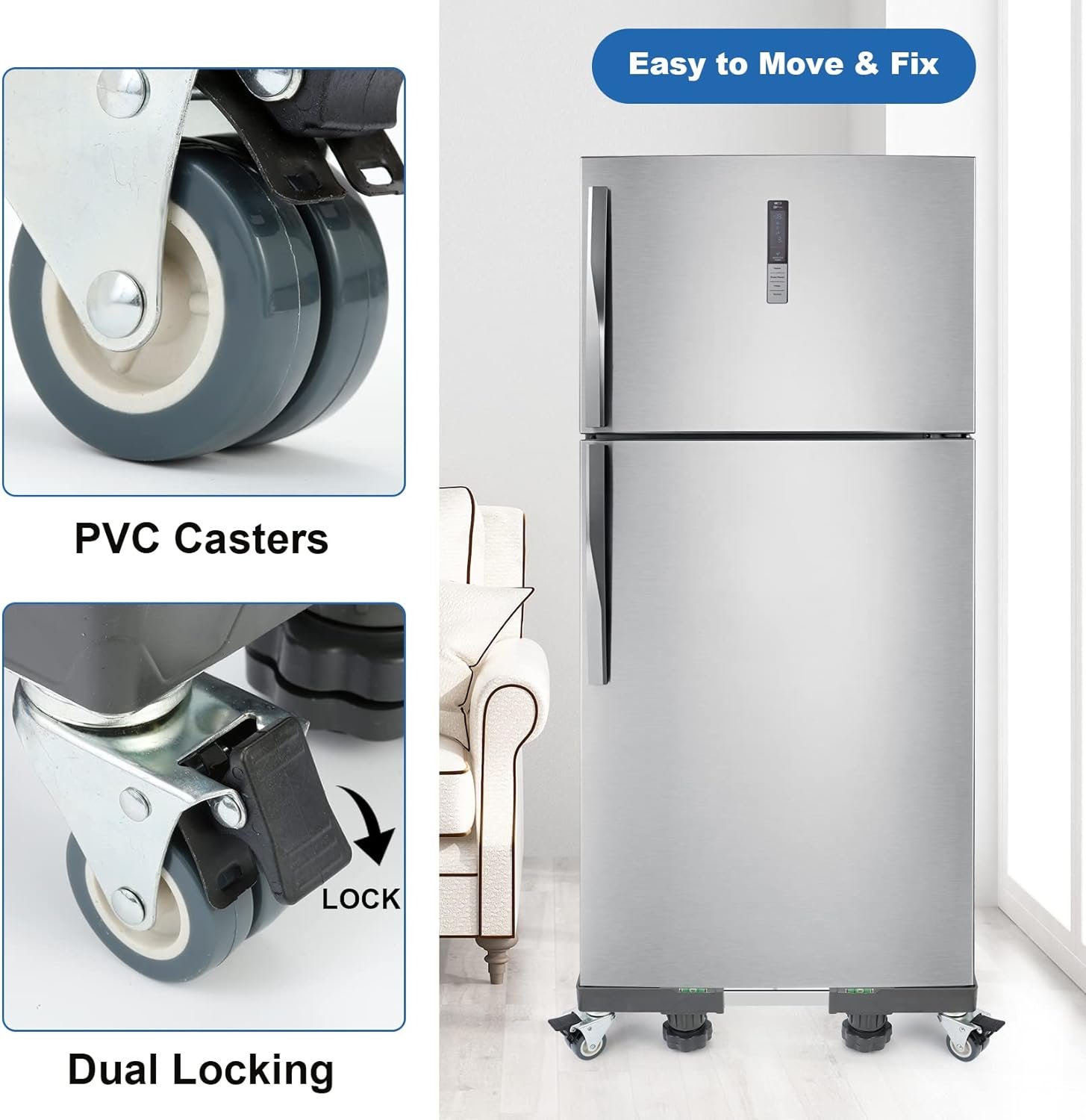 Carrello Porta Frigorifero E Lavatrice TOPWAY - Doppie Ruote Resistenti